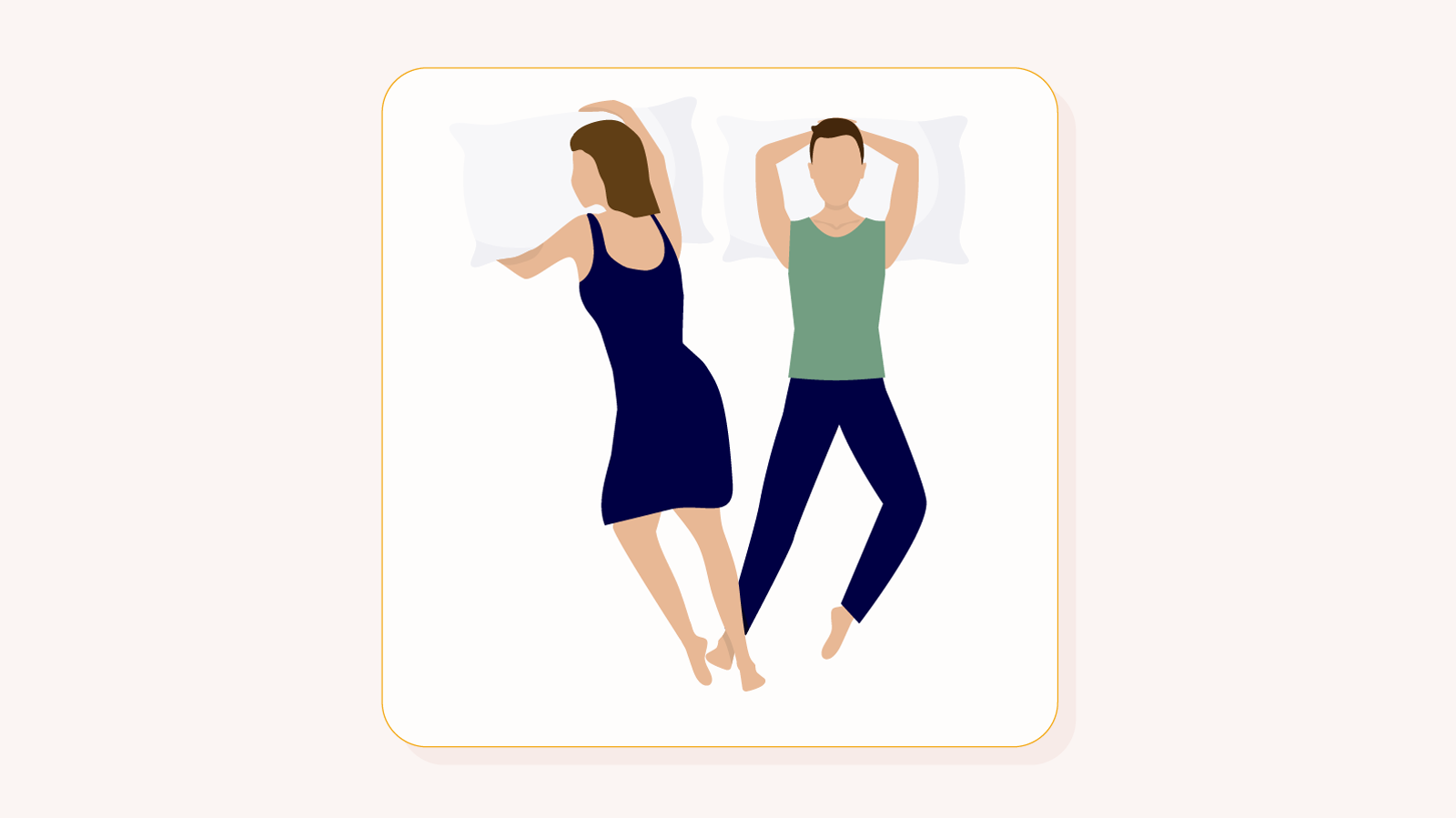 Leg Hug cuddling position A couple is lying next to each other on a mattress but their legs are intertwined