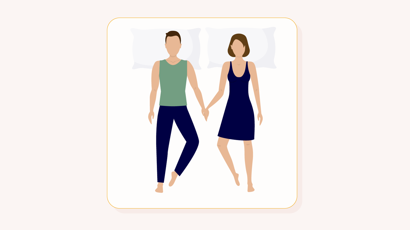 Holding Hands cuddling position where a couple is laying side by side holding hands