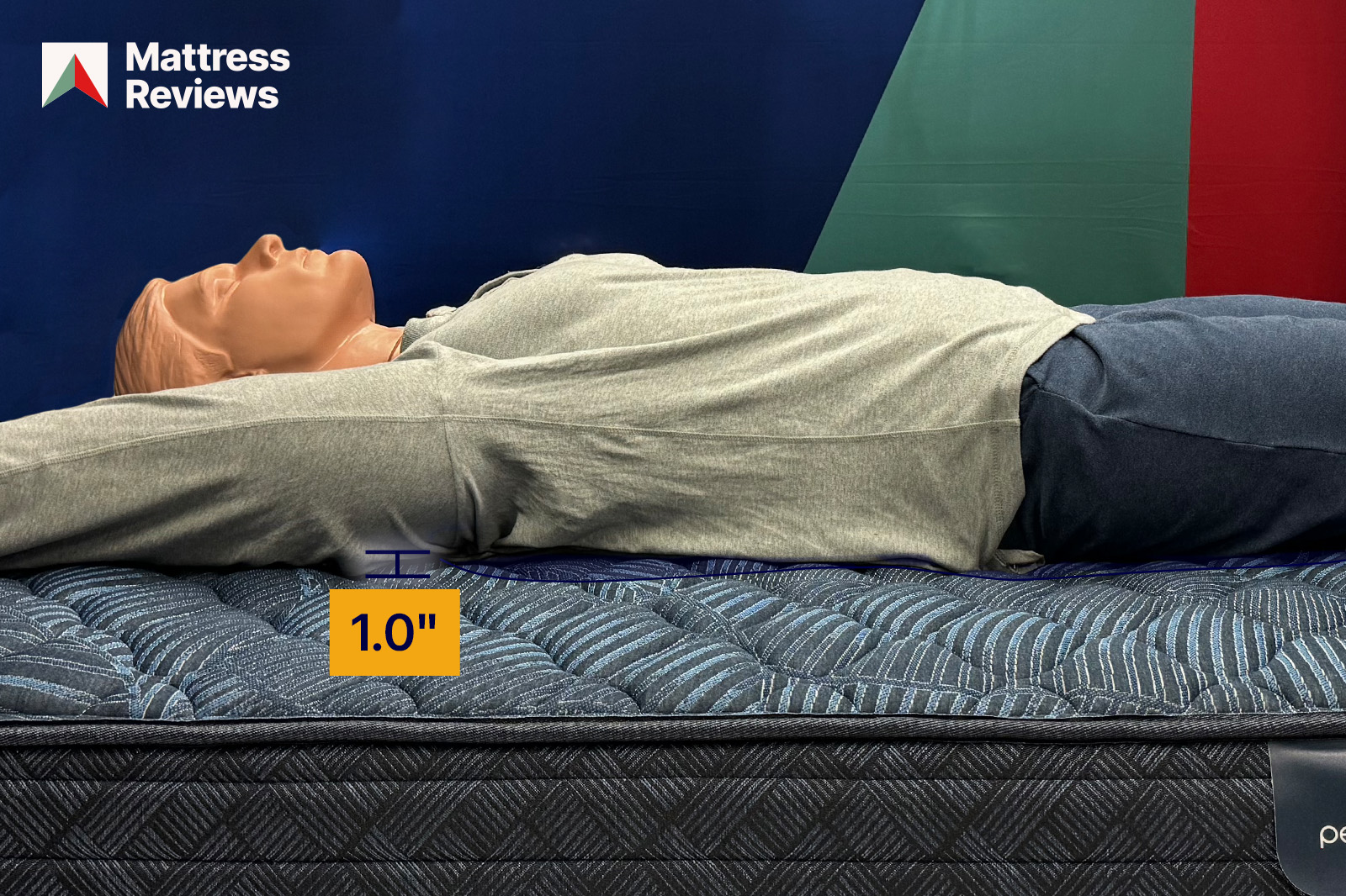 A photo of the Serta Perfect Sleeper Elite Aero firmness test